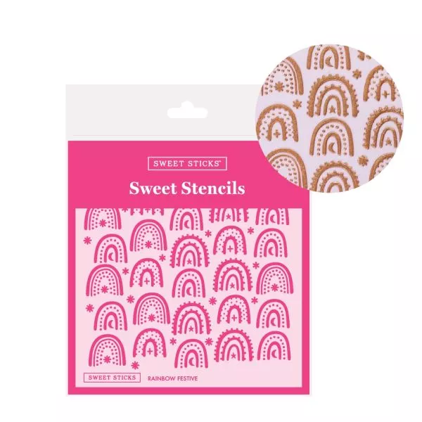 Sweet Sticks Rainbow Festive Stencil